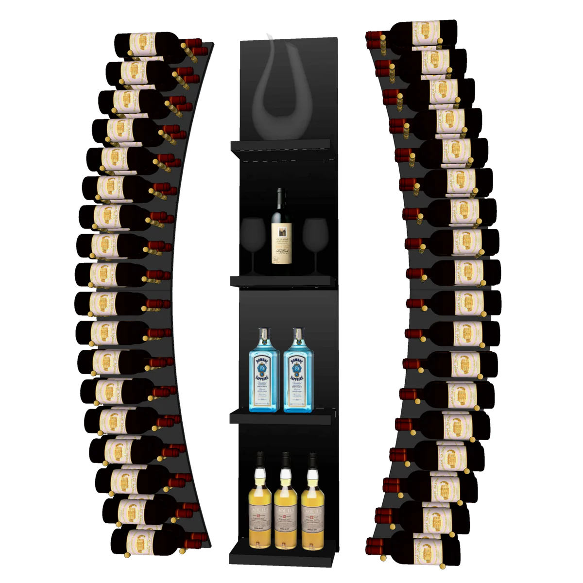 THE WINE BAR CURVED VINdustry Wine Wall