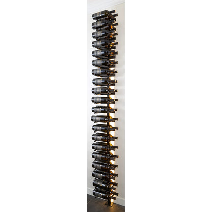 V Bar Floating Wine Rack - Single Spaced Label View Pegs
