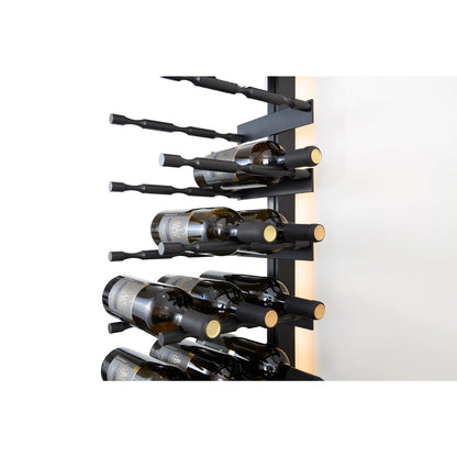 V Bar Floating Wine Rack - Single Spaced Label View Pegs