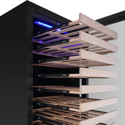 King's Bottle Tall Single Zone Upright Wine Cooler with LOW-E Glass & Silent Cooling